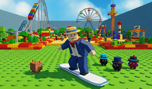 Обби в парке развлечений