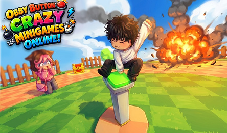 Obby button: Crazy minigames online!