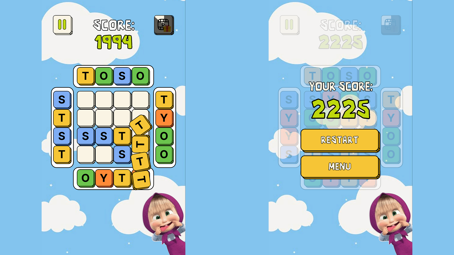 Play with Masha: collect the cubes! — screenshot 3