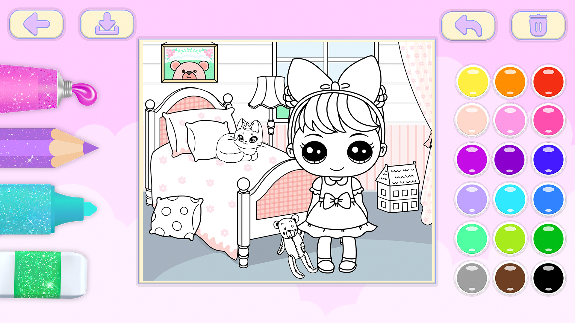 Easy Coloring Game for Girls screenshot