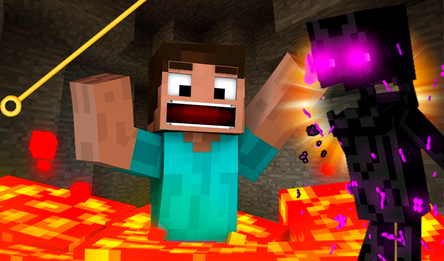 A survival game: Save Steve from LAVA and Enderman