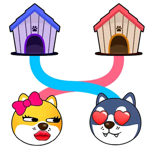 Save the Dog: Draw path to home icon