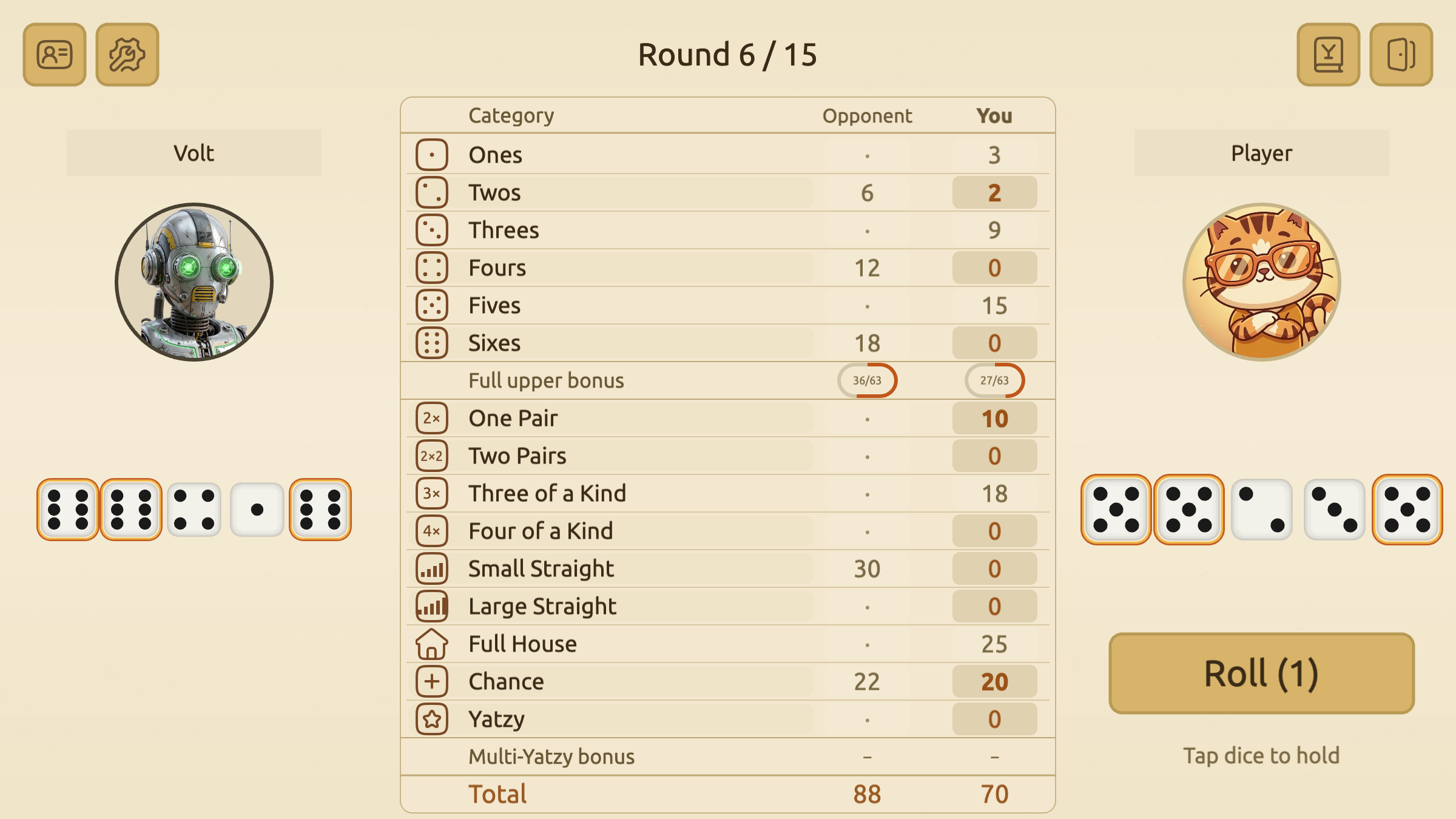 Yatzy Duel — screenshot 1