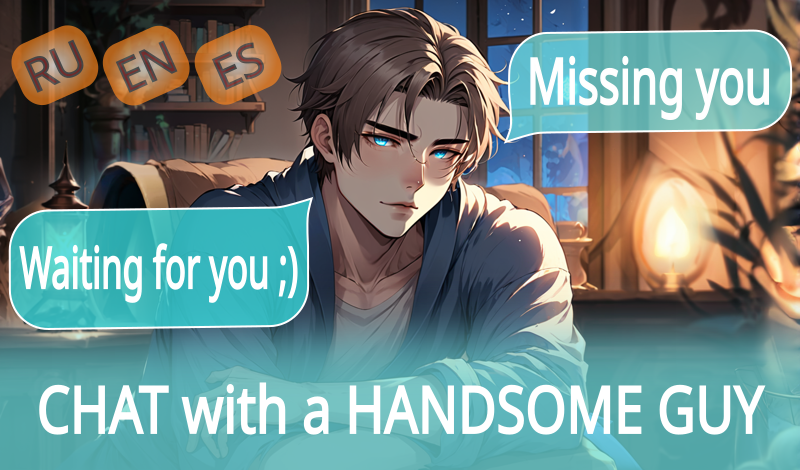 Chat with a handsome guy game cover