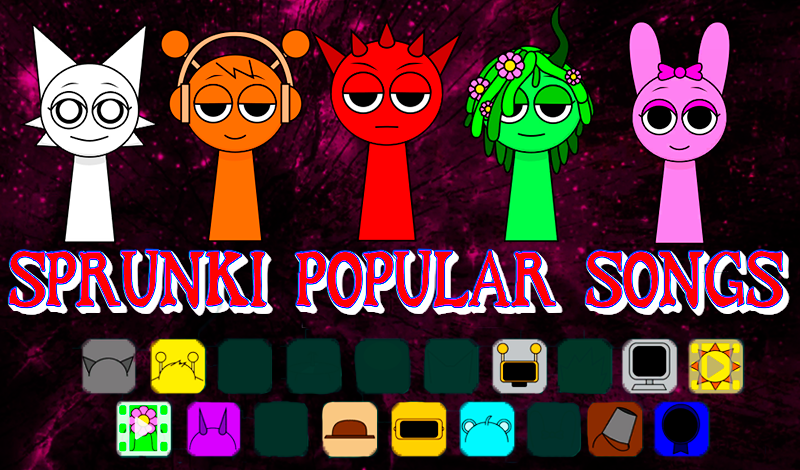 Sprunki popular songs game cover