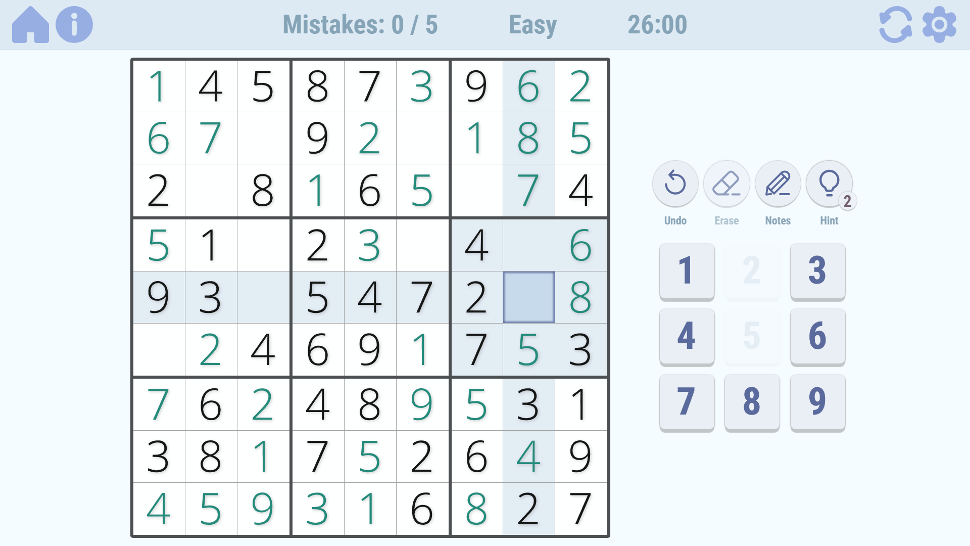 Sudoku - logic game screenshot