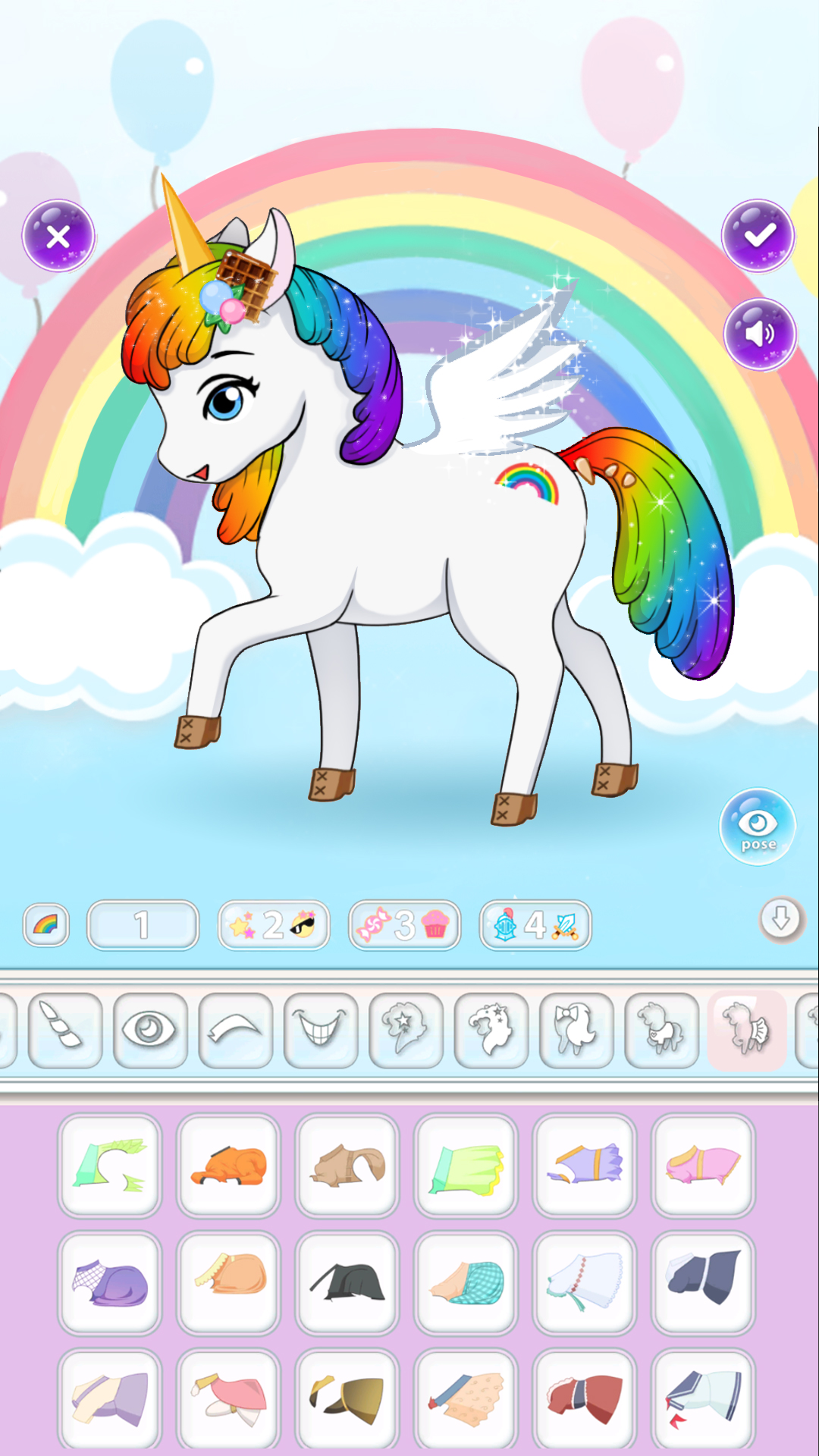 Chibi Unicorn Dress Up screenshot 12