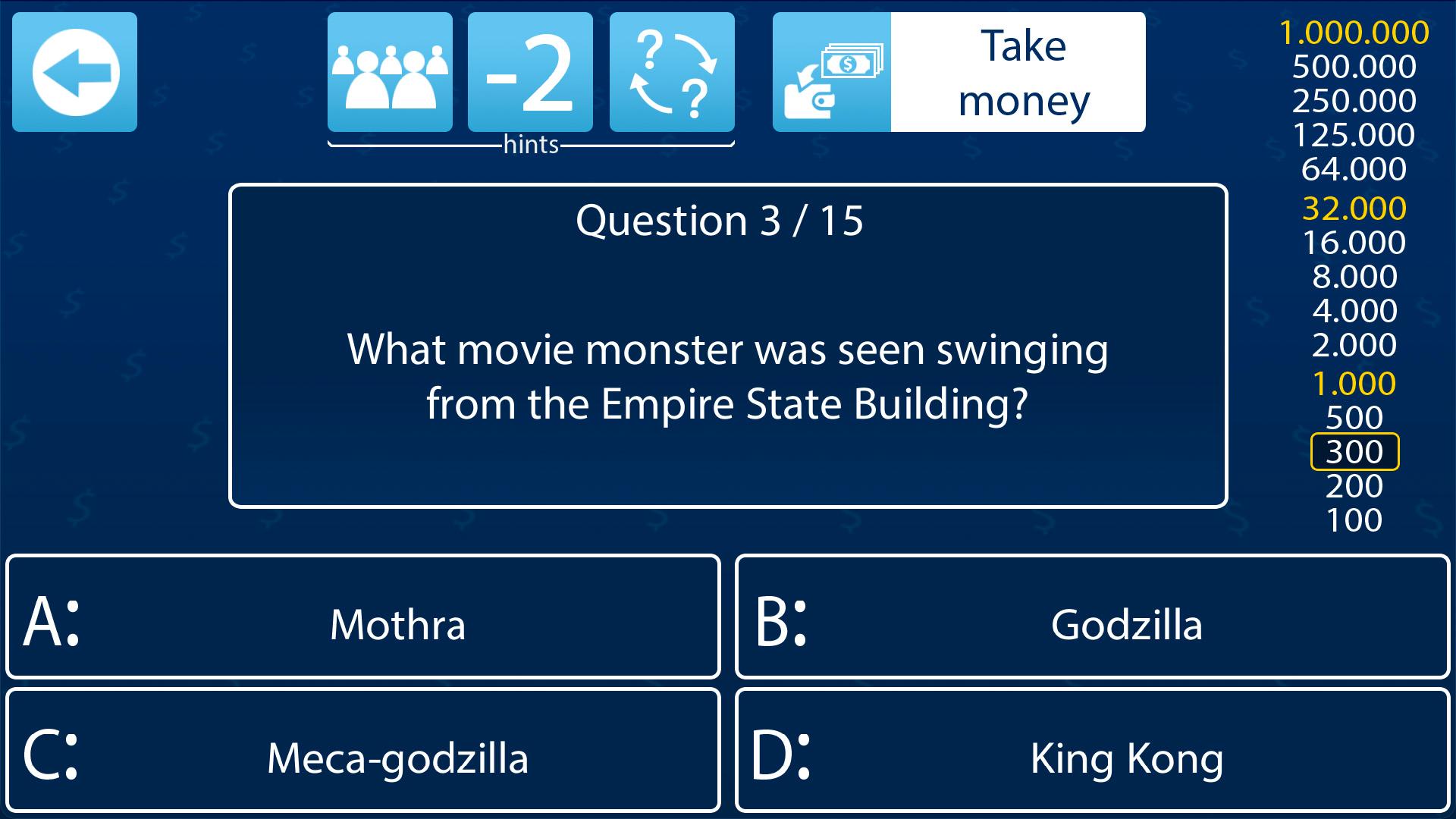 Do you want to be a millionaire? screenshot