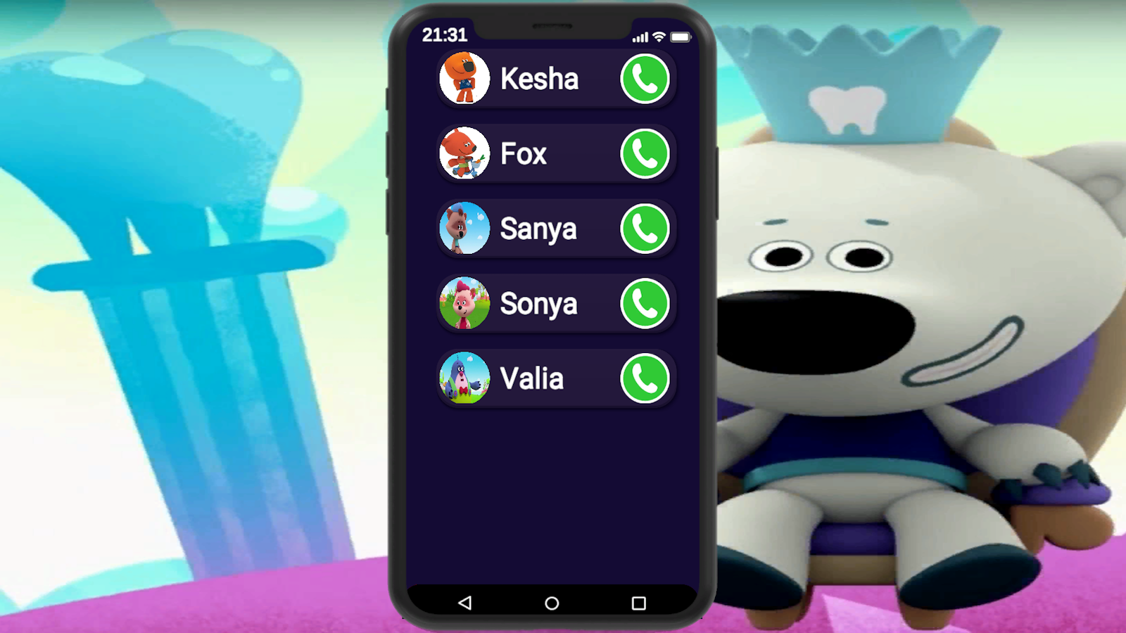 Check Tuchka's phone! From Be-Be-Bears. screenshot