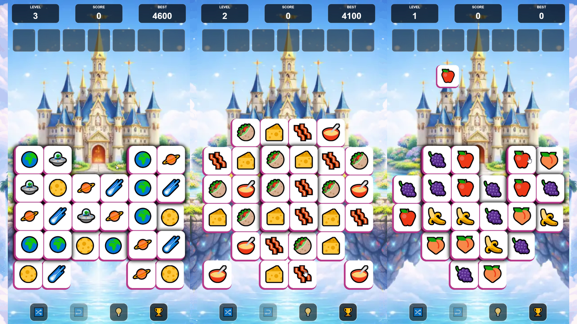 Three in a row sorting — screenshot 2