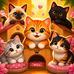 Кошачий отель - Сортируй котов!