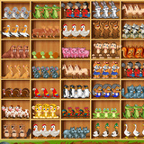 Animals on the shelves