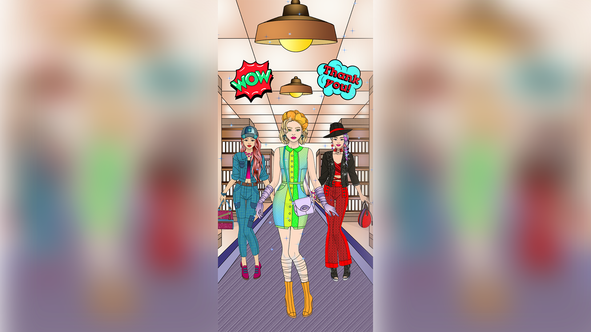 College Girls Coloring screenshot