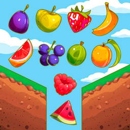 Connect the fruits: Drop into the gap