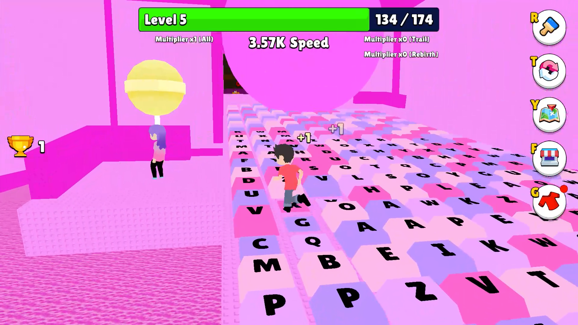 +1 Speed Keyboard Escape: Obby — screenshot 3