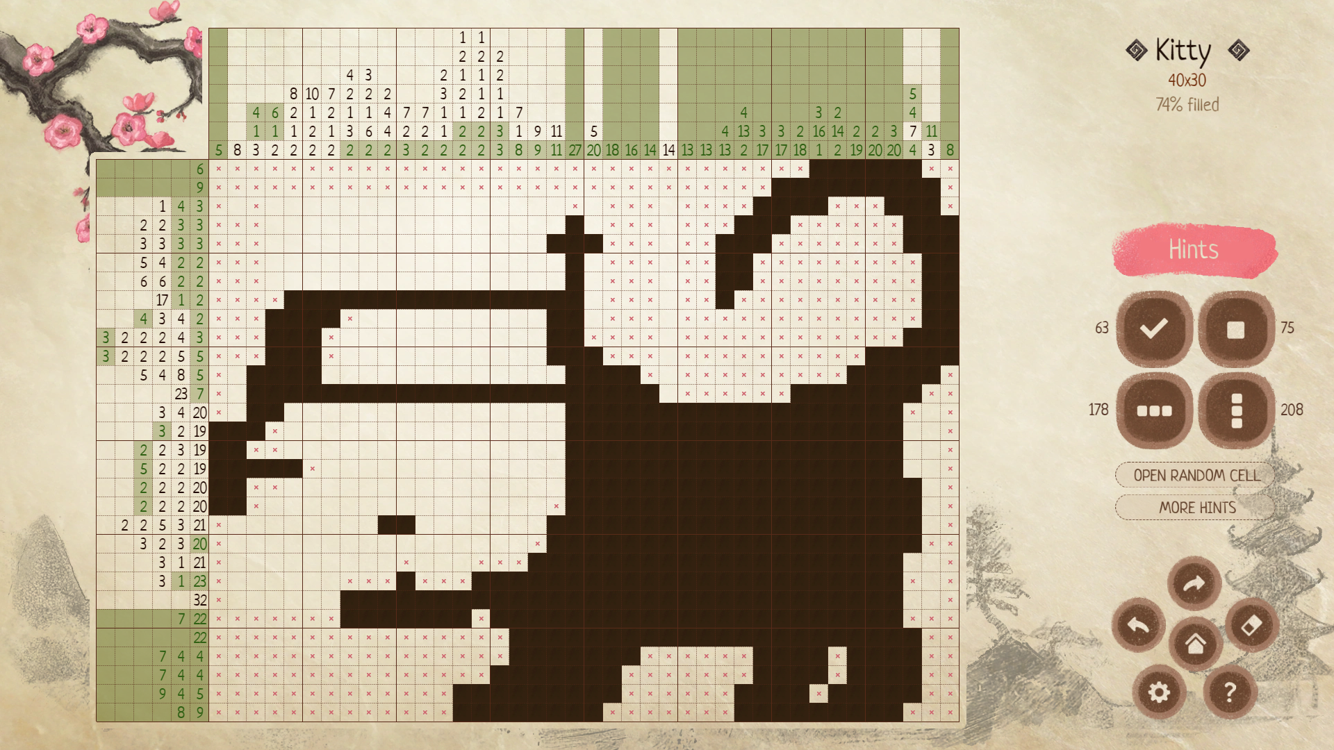 Yamabusi. Japanese Crosswords screenshot