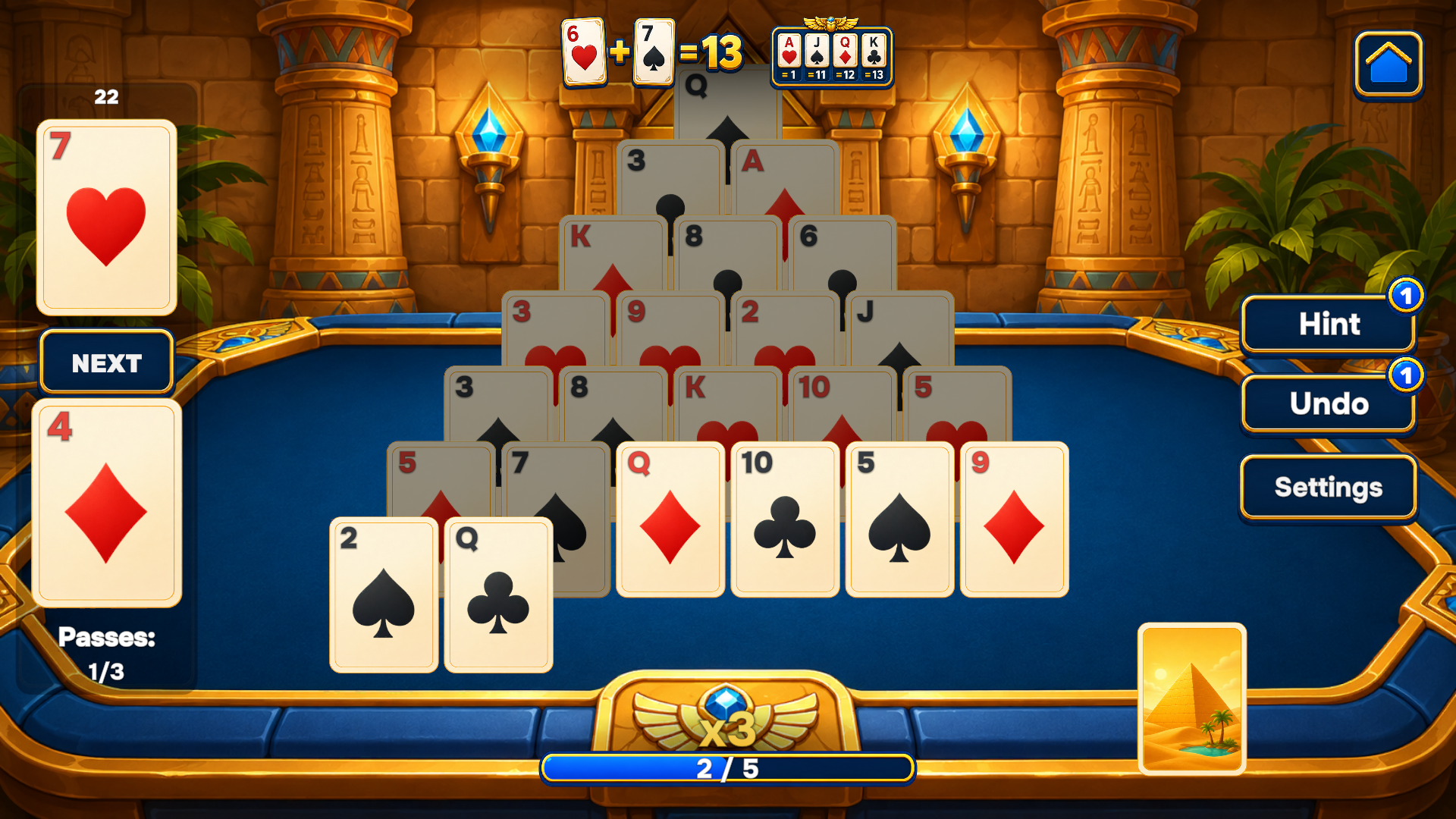 Pyramid of Treasures Solitaire — screenshot 15
