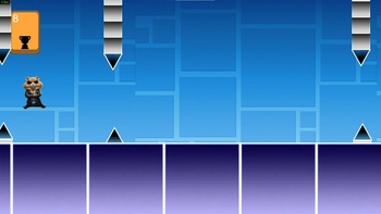 A hamster in the world of geometry dash