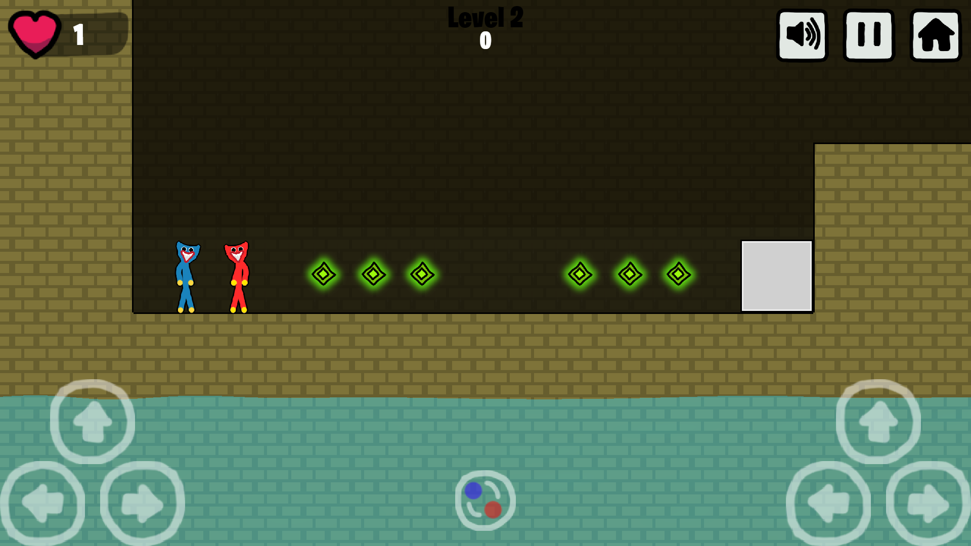 Red and Blue Stickman Huggy screenshot