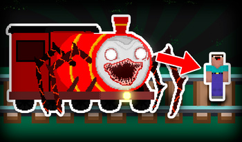 Choo Choo Charles attacks Noob