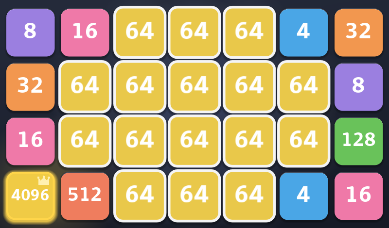 Merge Tiles 2048 game cover