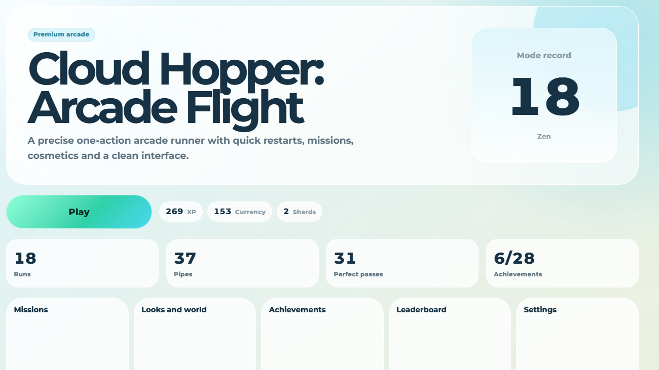 Cloud Hopper: Arcade Flight — screenshot 1