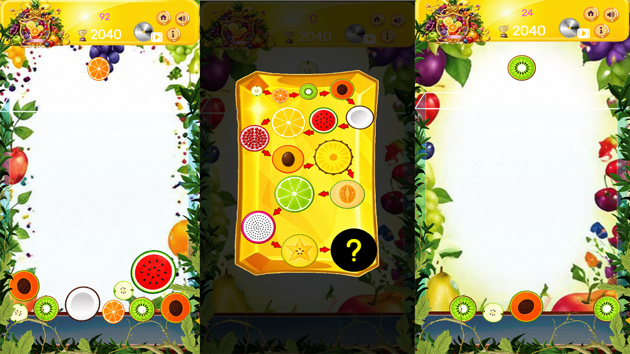 Fruit cascade — screenshot 1