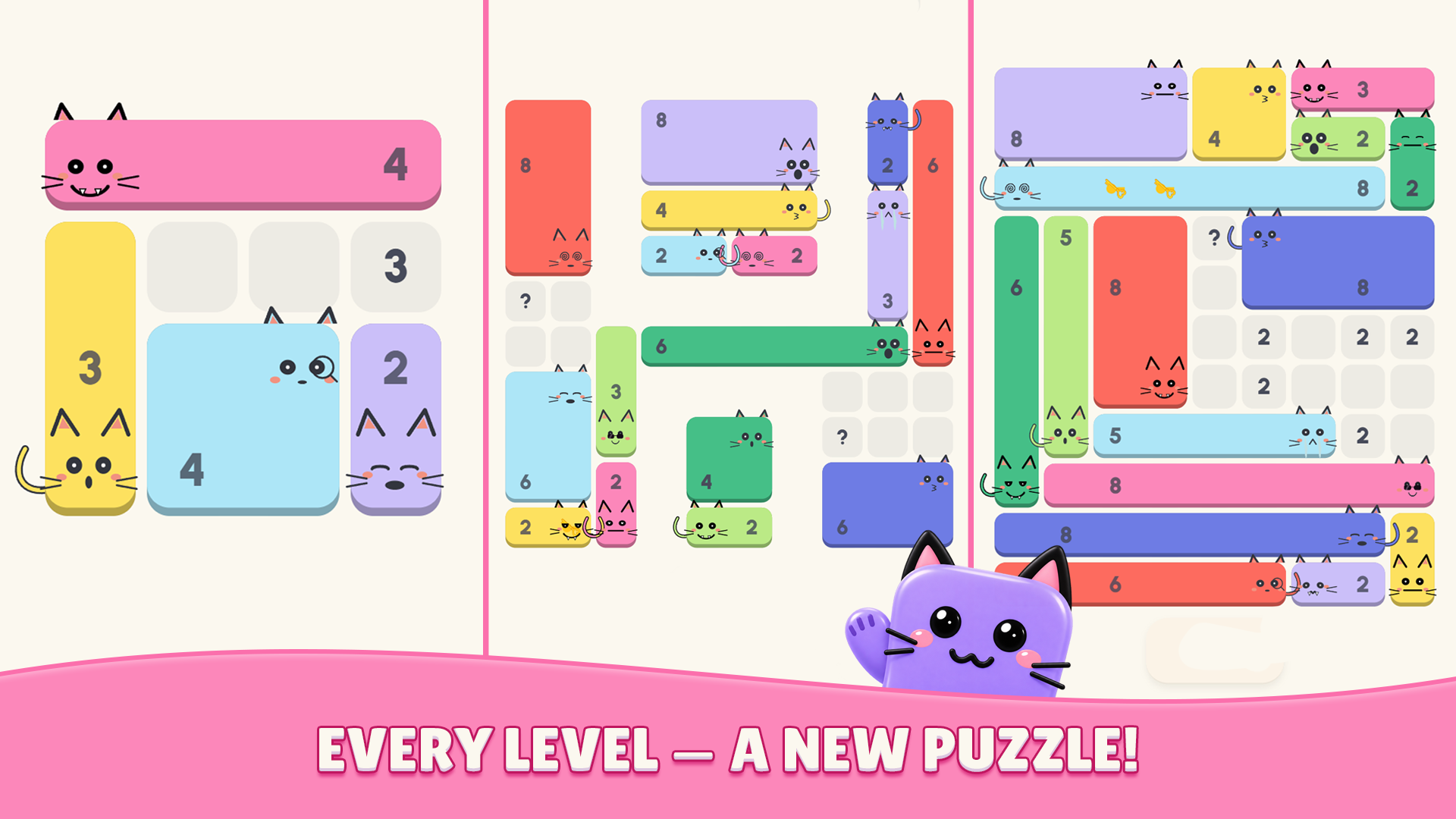 Cat Blocks: Number Logic Puzzle — screenshot 2