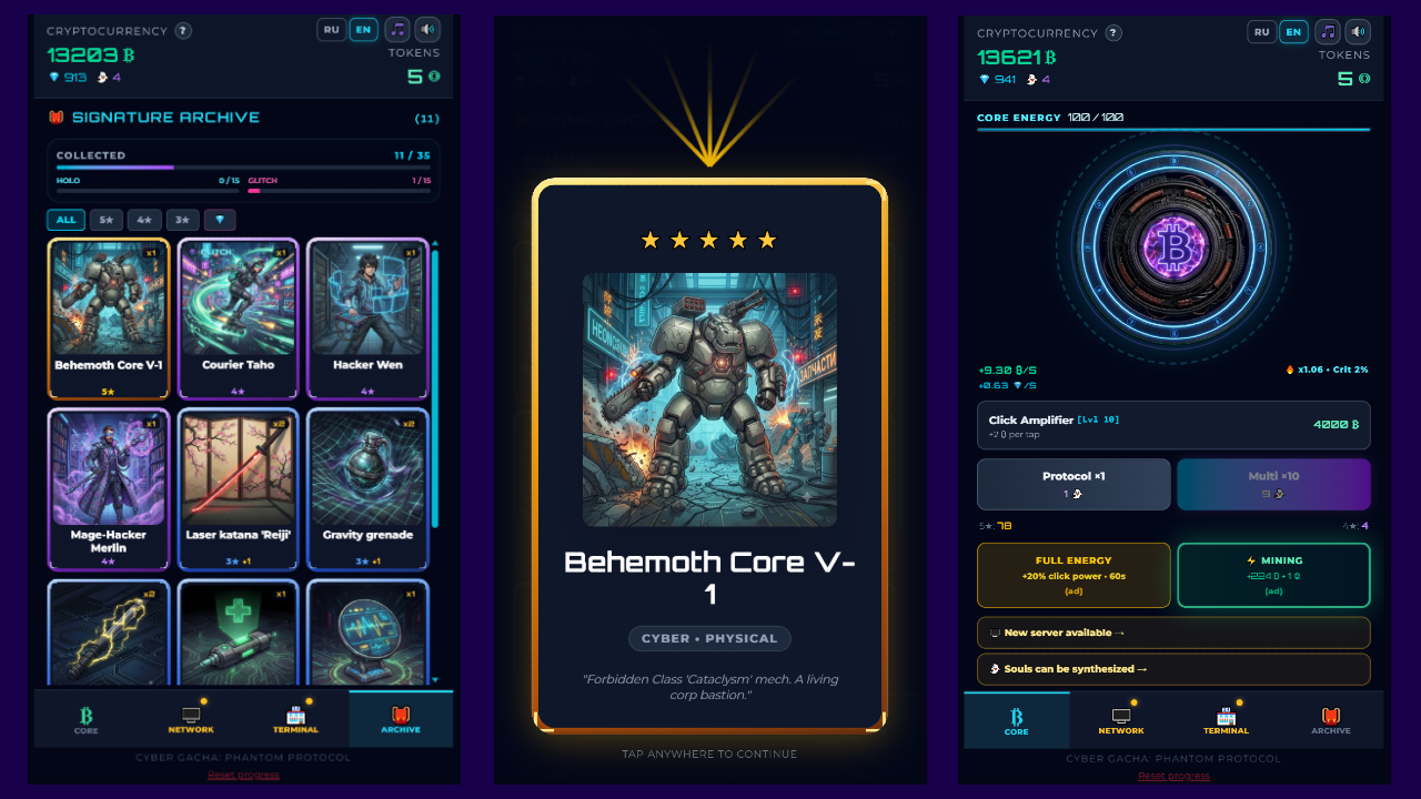 Cyber Gacha: Phantom Protocol — screenshot 1