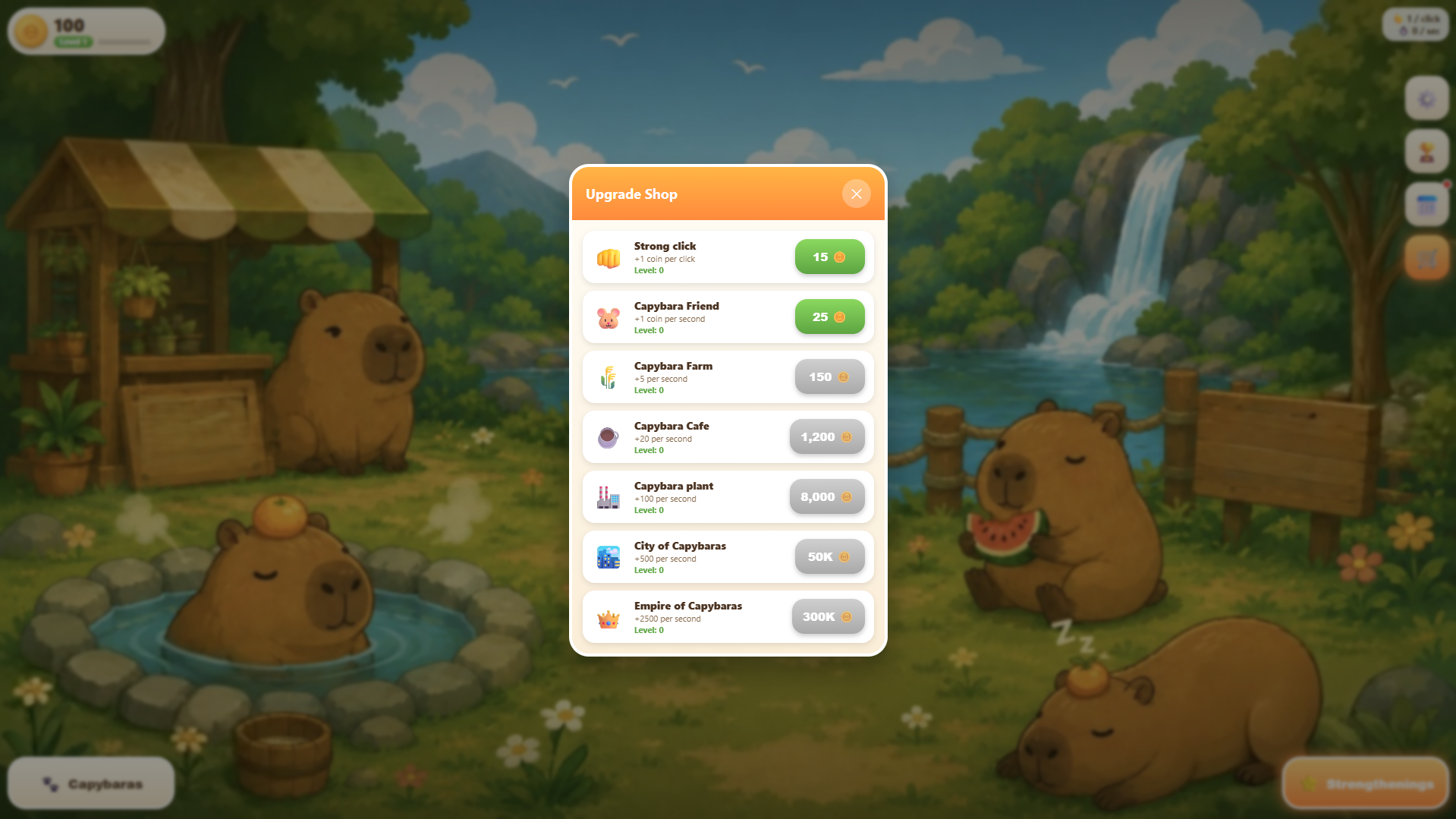 Capybara Clicker — screenshot 2