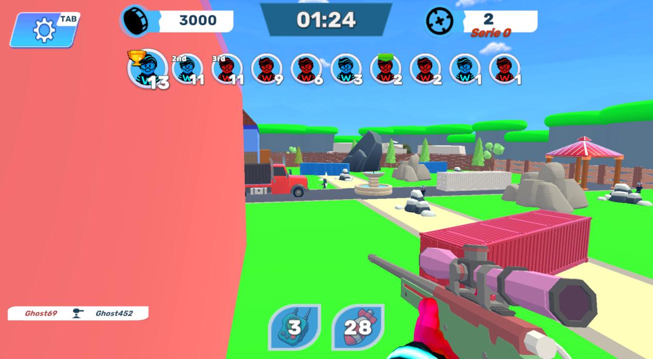 Obby Paintball: Online with Friends screenshot