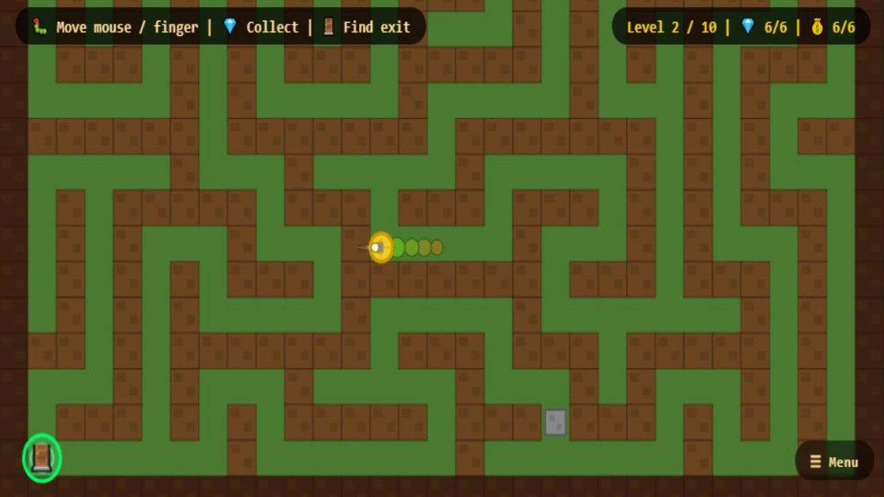 Worm miner: diamond mazes — screenshot 8
