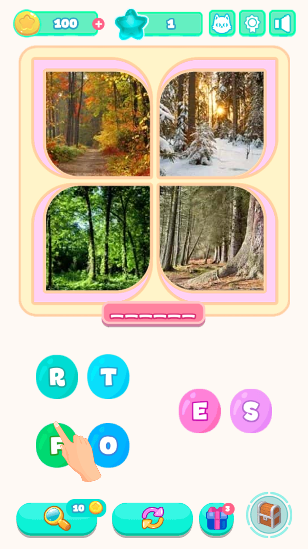 Collect word from 4 photos screenshot 4