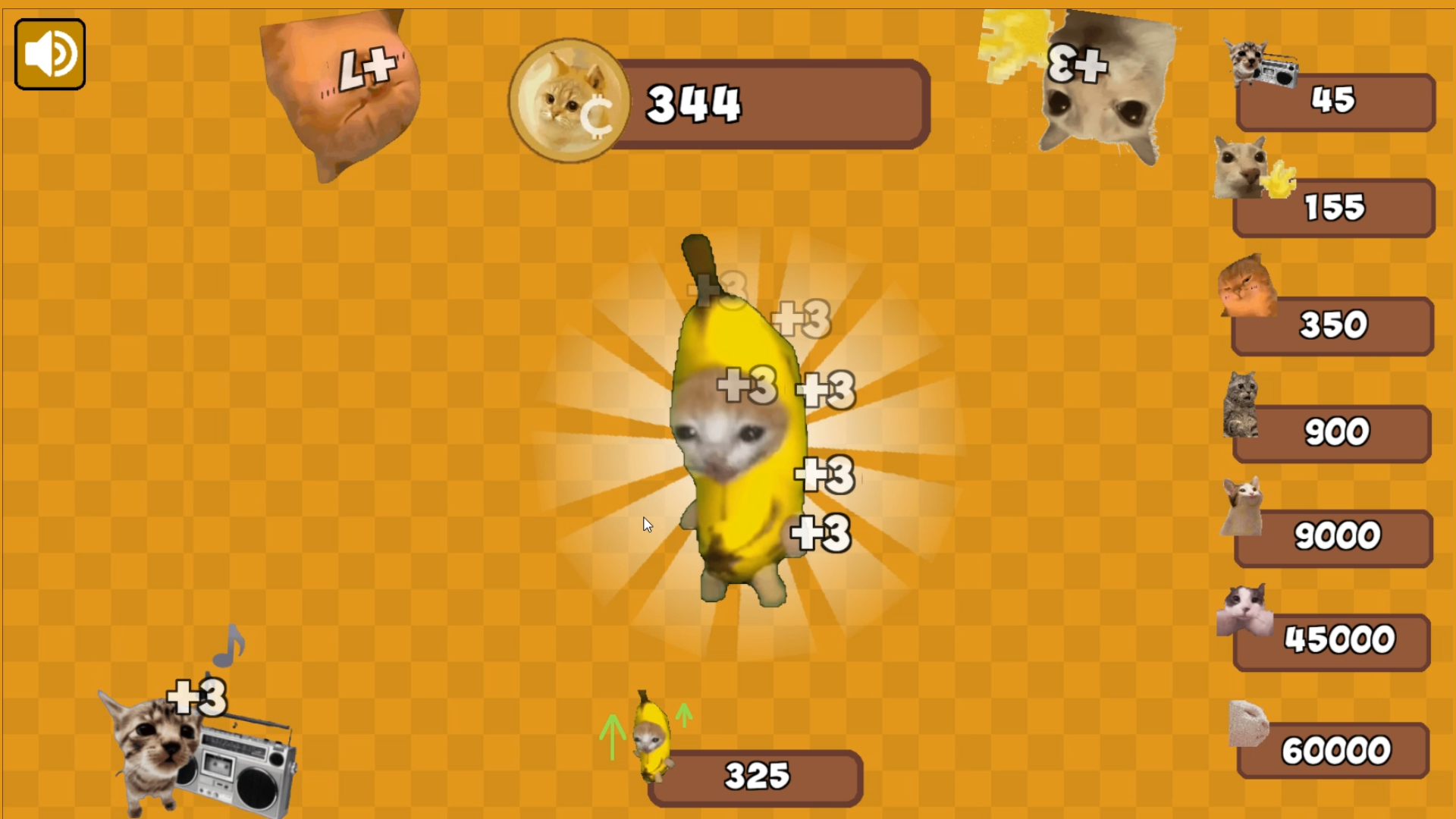 Banana Cat Runs Somewhere Meme Clicker screenshot