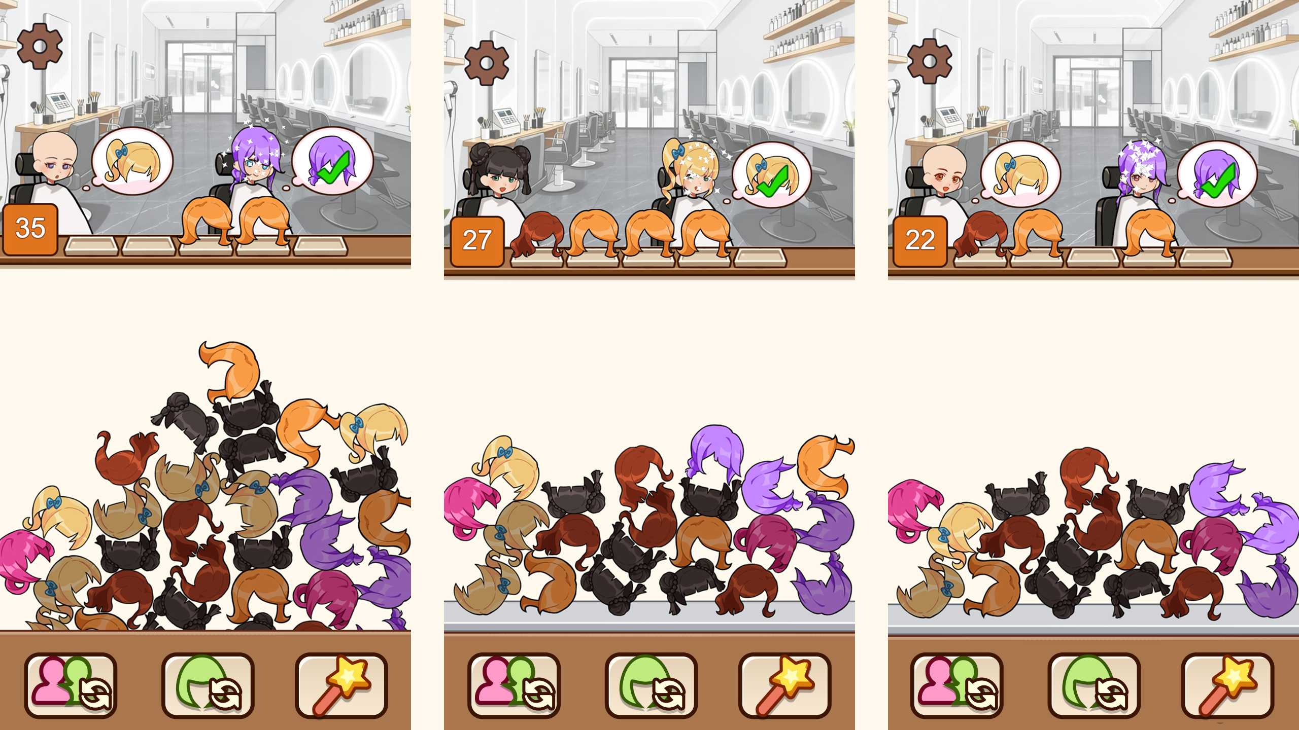 Hairstyle Pair Elimination — screenshot 1