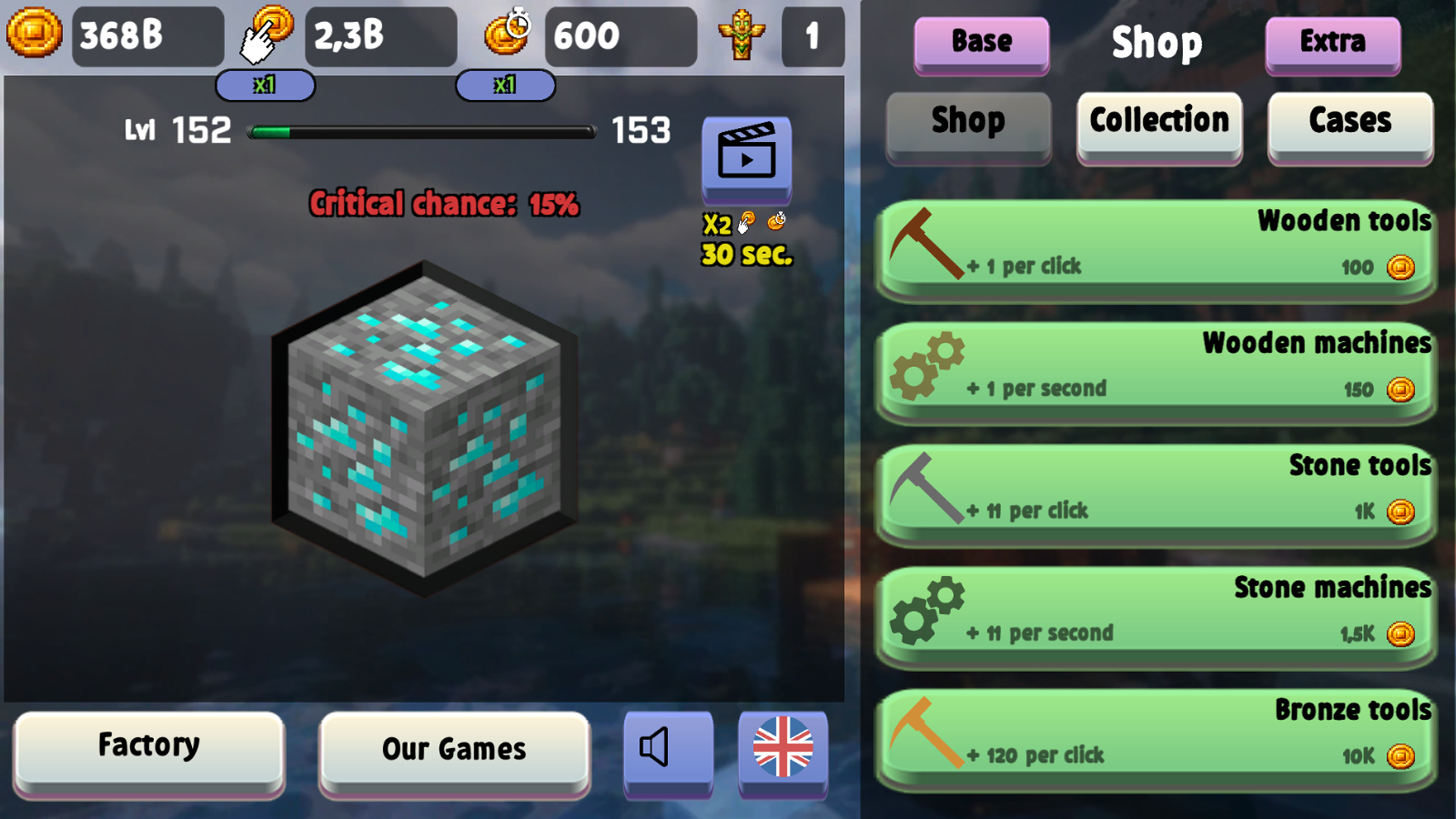 Block mining stimulation clicker — screenshot 1