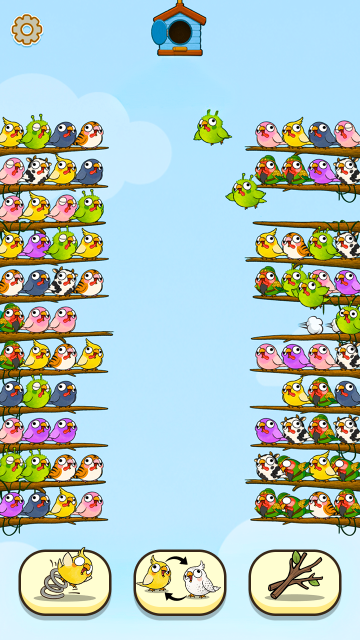Sort & Clear: Funny Birds screenshot 3
