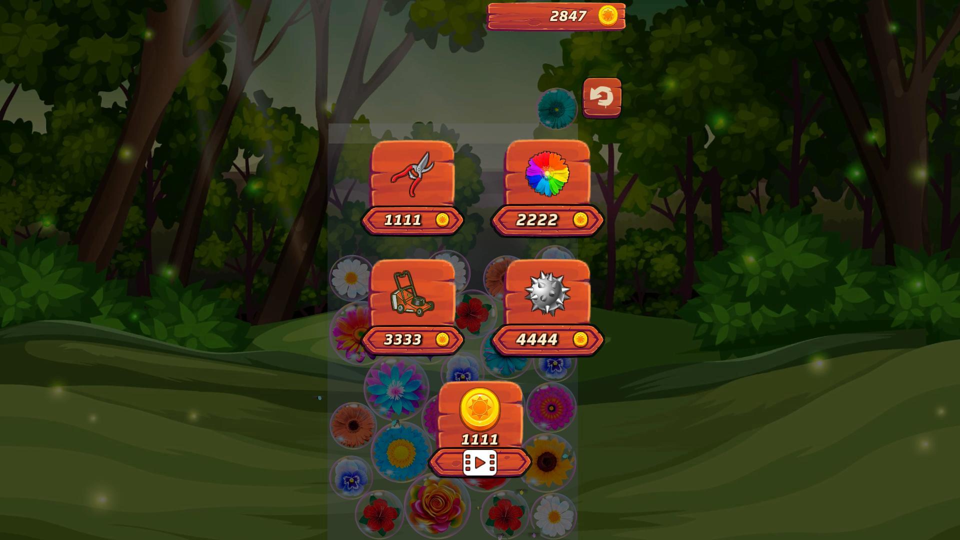 Connect the Flowers! Pop the Bubbles! 2048 screenshot