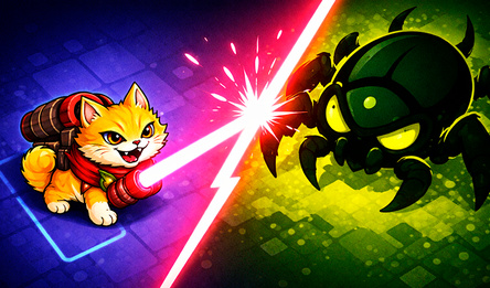 Laser Kitties: Burn the Bugs!