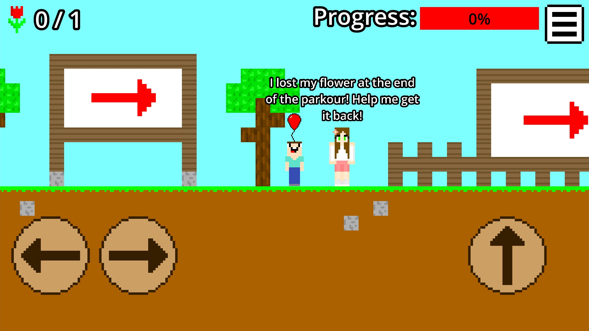 Noob Parkour 2D - Bring the Flower — screenshot 8