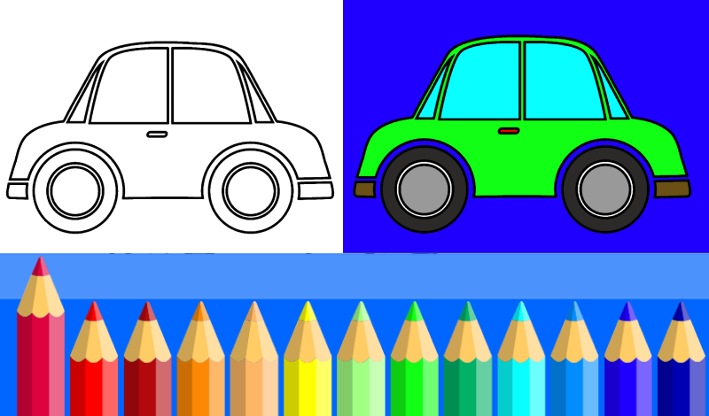 Coloring book - cars and trucks game cover