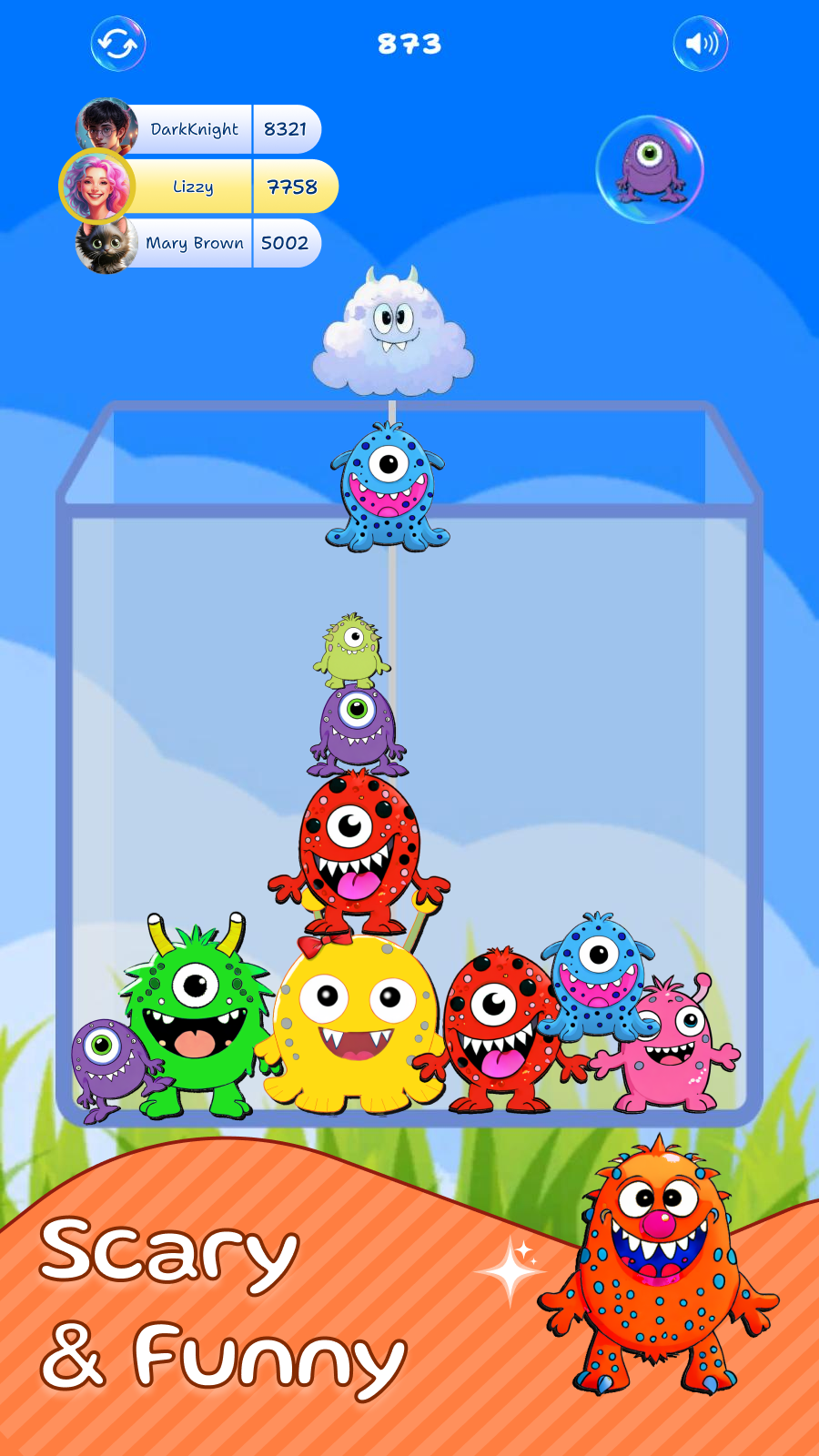 Cute Monsters Merging Game 2048: Merge Original screenshot 10
