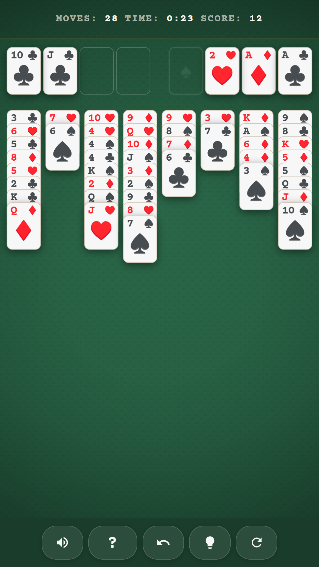 Relaxed FreeCell Solitaire screenshot 3