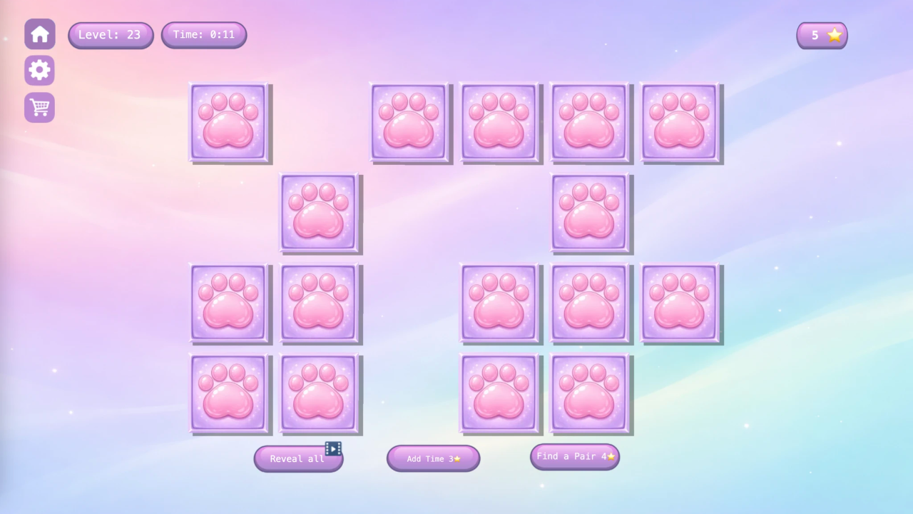 Match the Pairs: Cats — screenshot 2