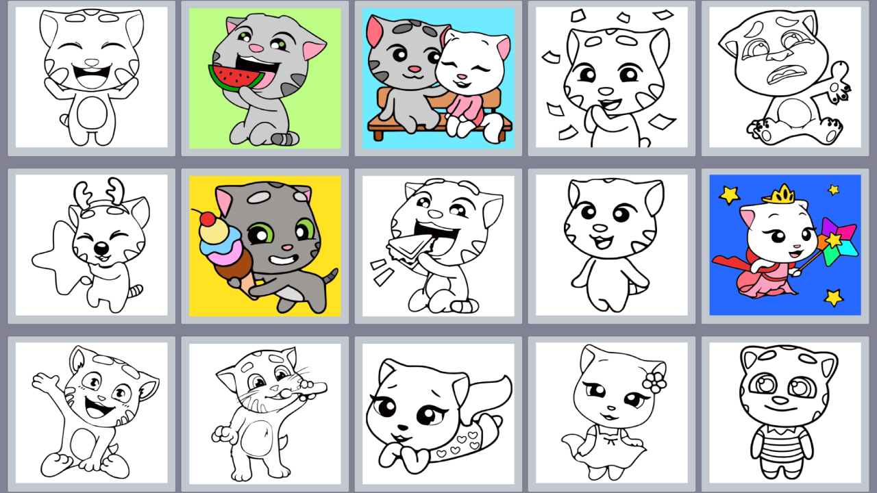Colouring book Talking Tom screenshot