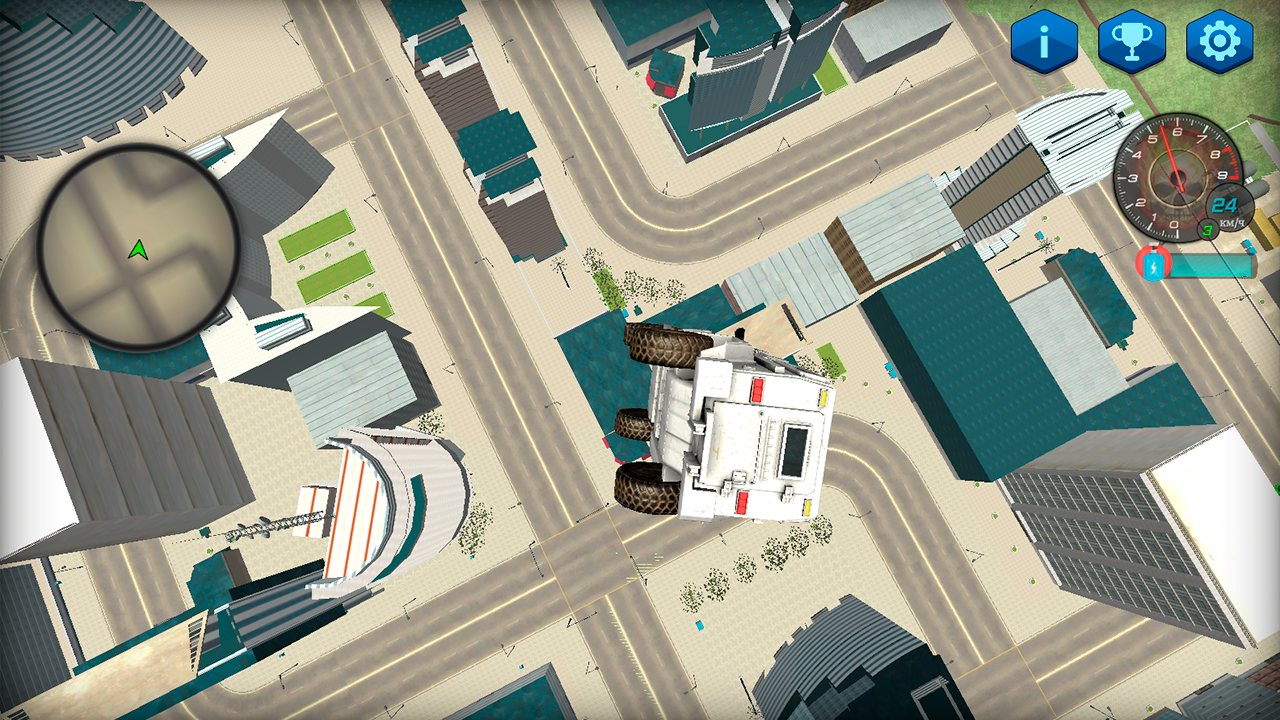 Police in an open 3D city screenshot