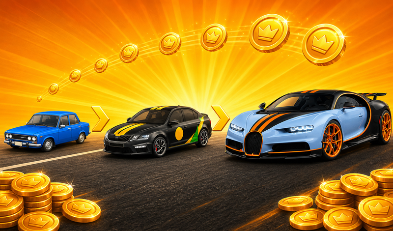 Merge Cars: Idle Tycoon game cover