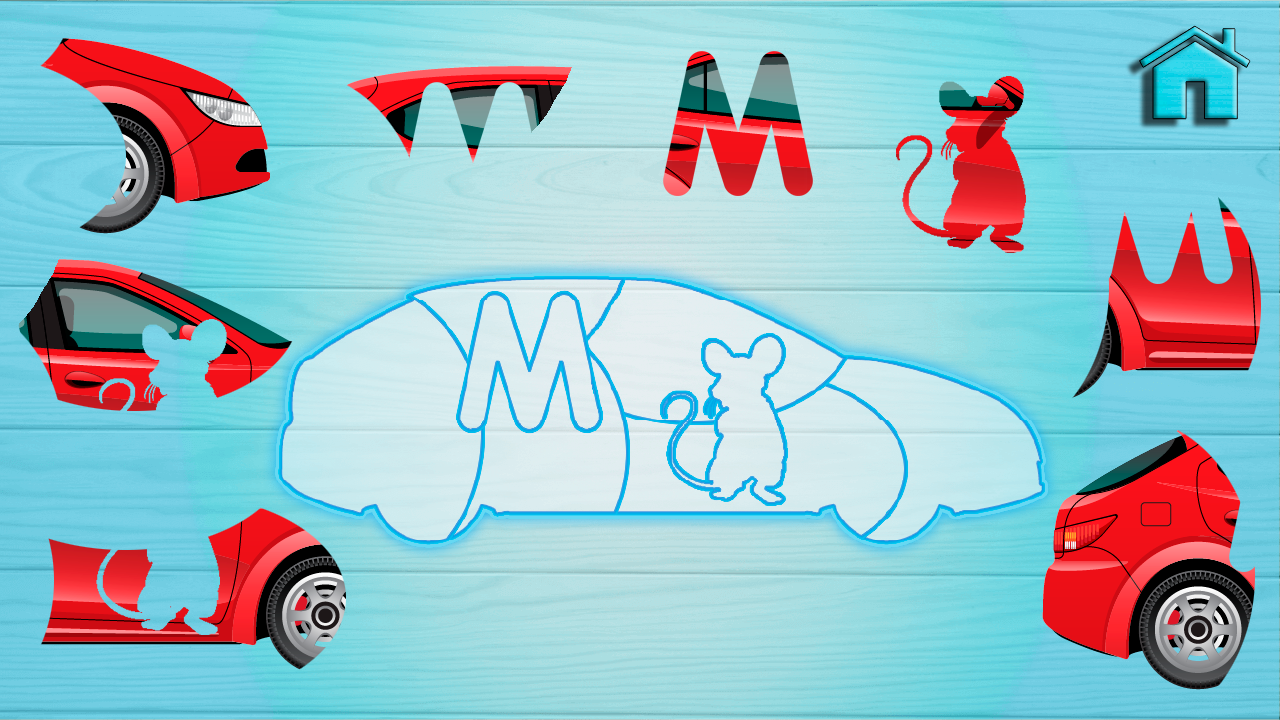 Kids puzzles with transport screenshot