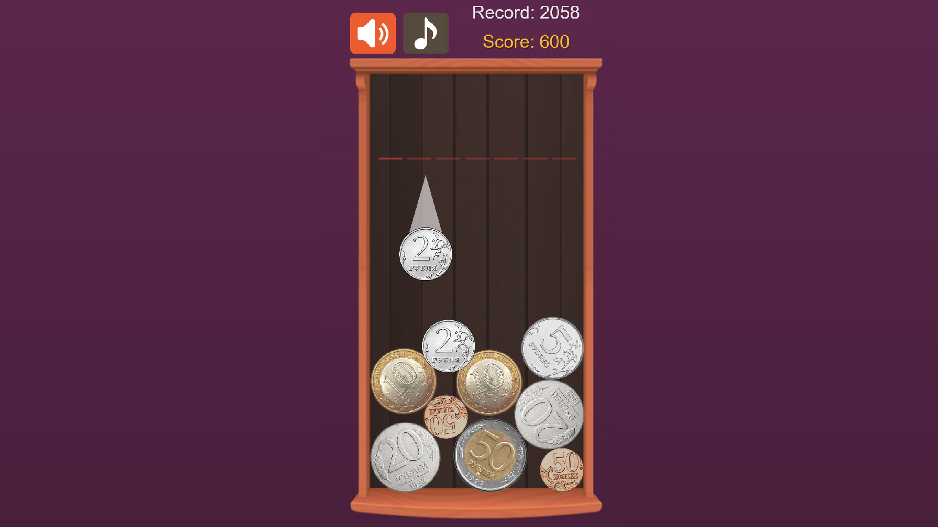 Connect coins : Reach 1000 rubles screenshot