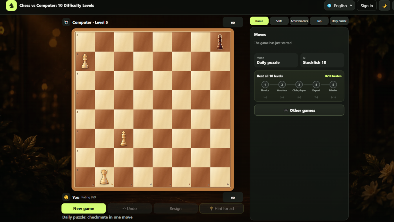 Chess vs Computer: 10 Difficulty Levels — screenshot 2